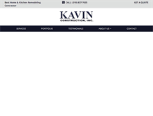 Tablet Screenshot of kavinconstructioninc.com